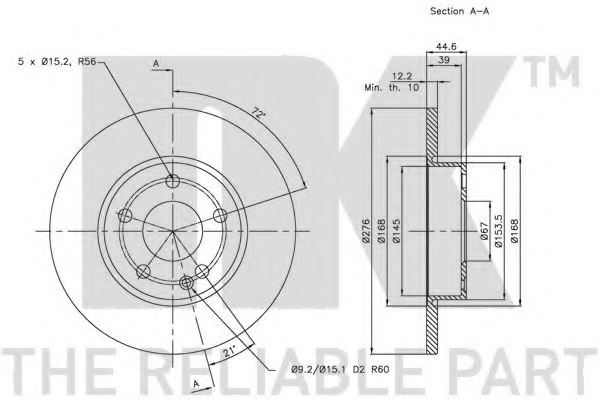 NK 203371 Brake Disc